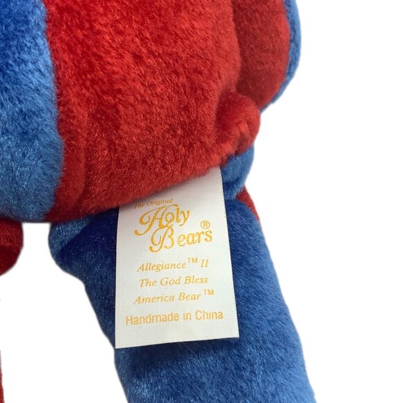 Vtg 2001 Holy Bears Patriotic Allegiance II Plush Bear USA Flag Stuffed Animal - Picture 5 of 9